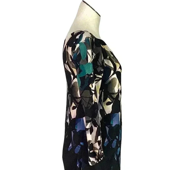 Anthropologie Maeve Womens S Shaded Garden Floral Dress Multicolor Split Sleeve - Picture 5 of 14